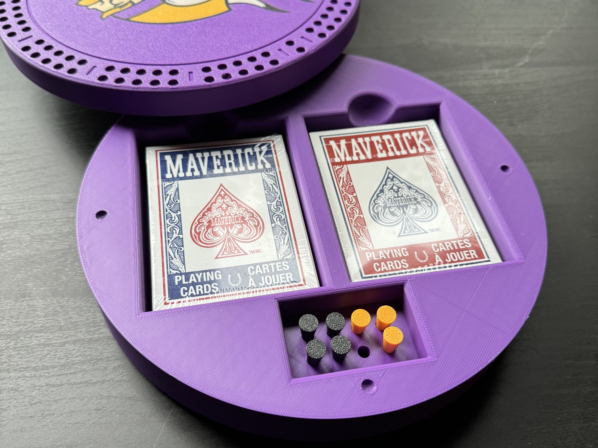 Bảng cribbage tròn với xoay - Phiên bản trống