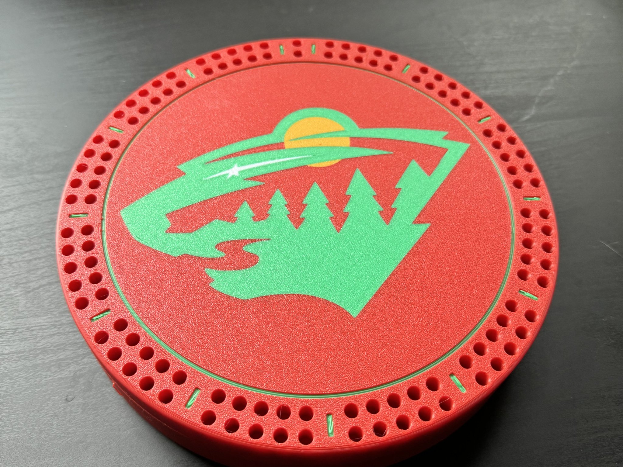 Bảng cribbage tròn với xoay - Phiên bản trống