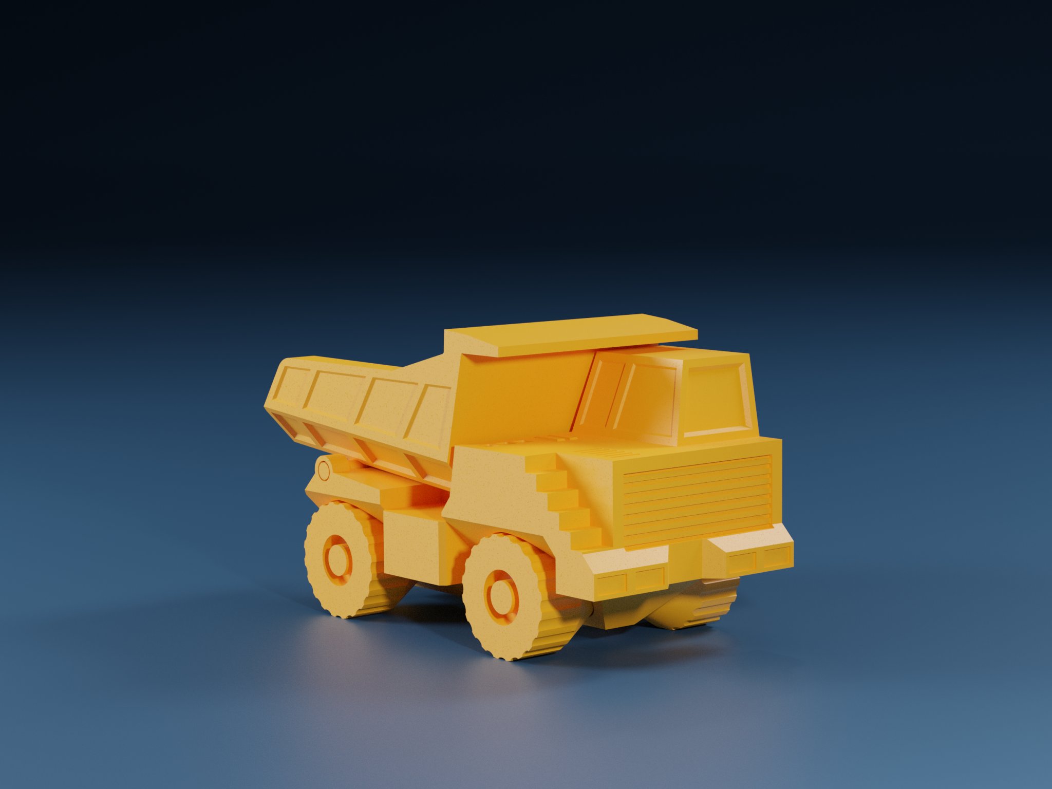 Xe ben in ngay tại chỗ cho mô hình 3D