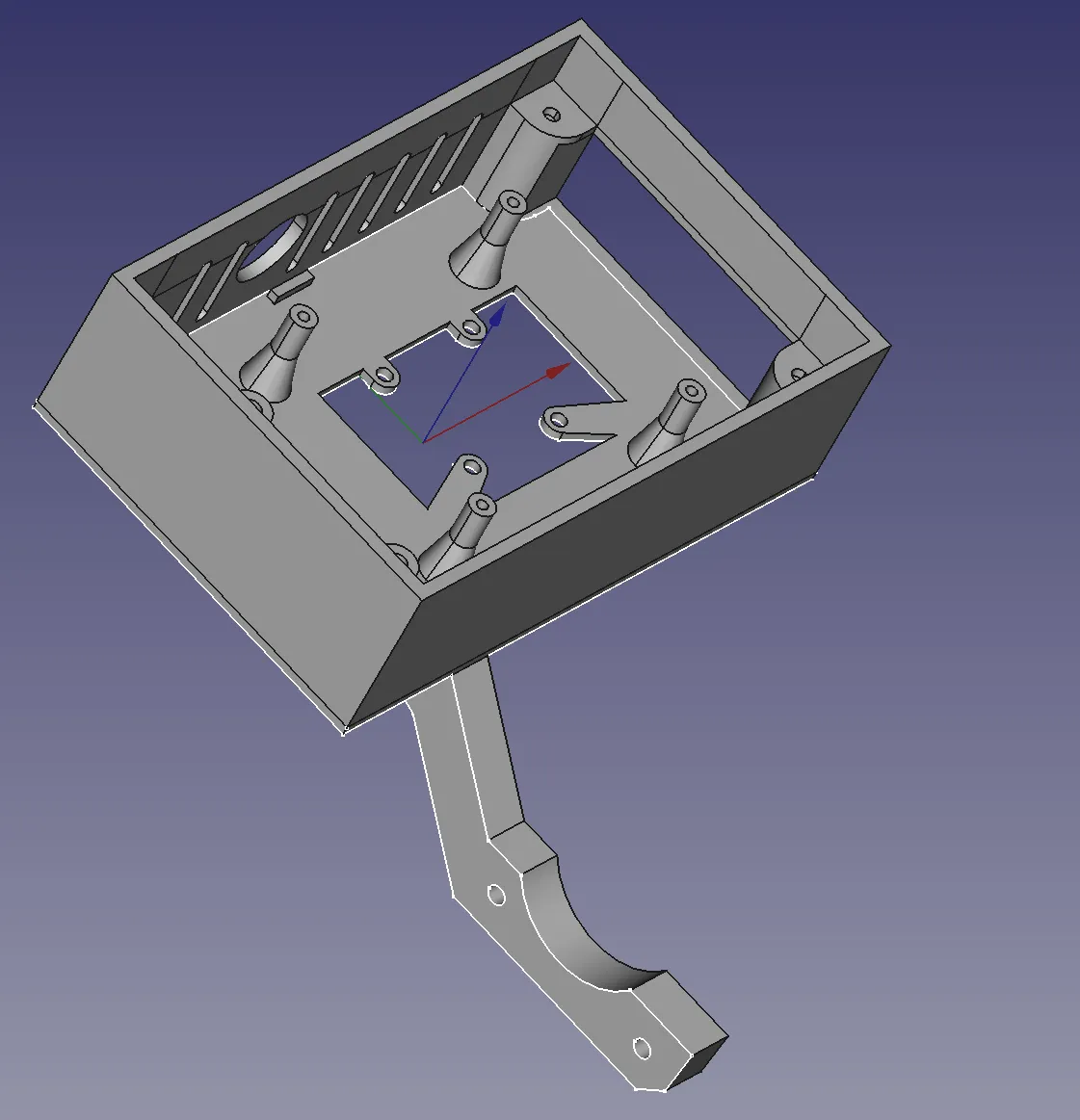 Giá đỡ cho RPI4 và màn hình 5 inch trong hộp Prusa