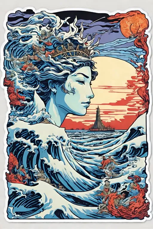 Nữ thần biển cả - Mô hình in 3D từ Hueforge