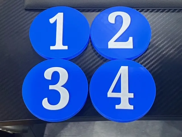 Puck số từ tính 8 cm với khe cắm nam châm