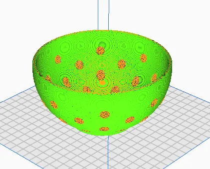 Bát rây hoặc chậu cây hình gyroid