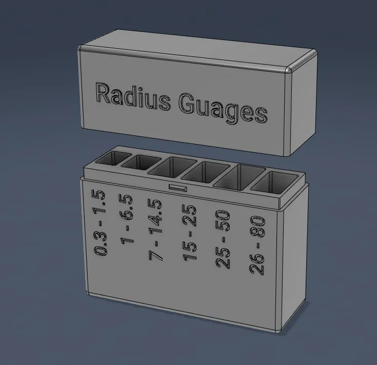 Hộp đựng thước đo bán kính bằng thép không gỉ