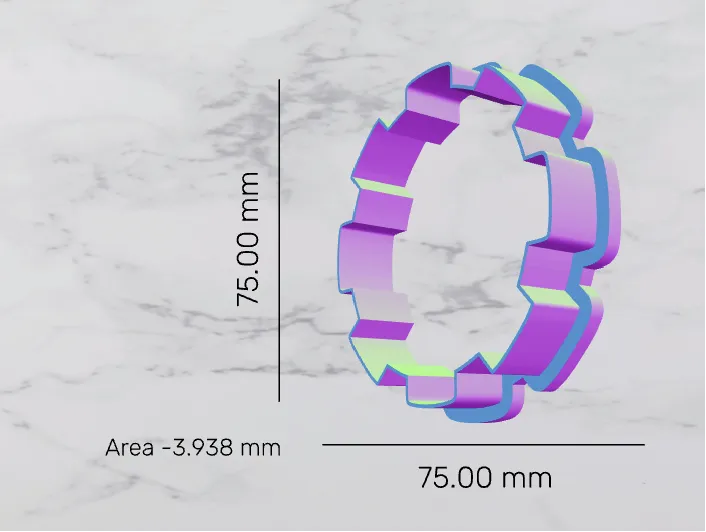 Cutter bánh quy hình bánh răng