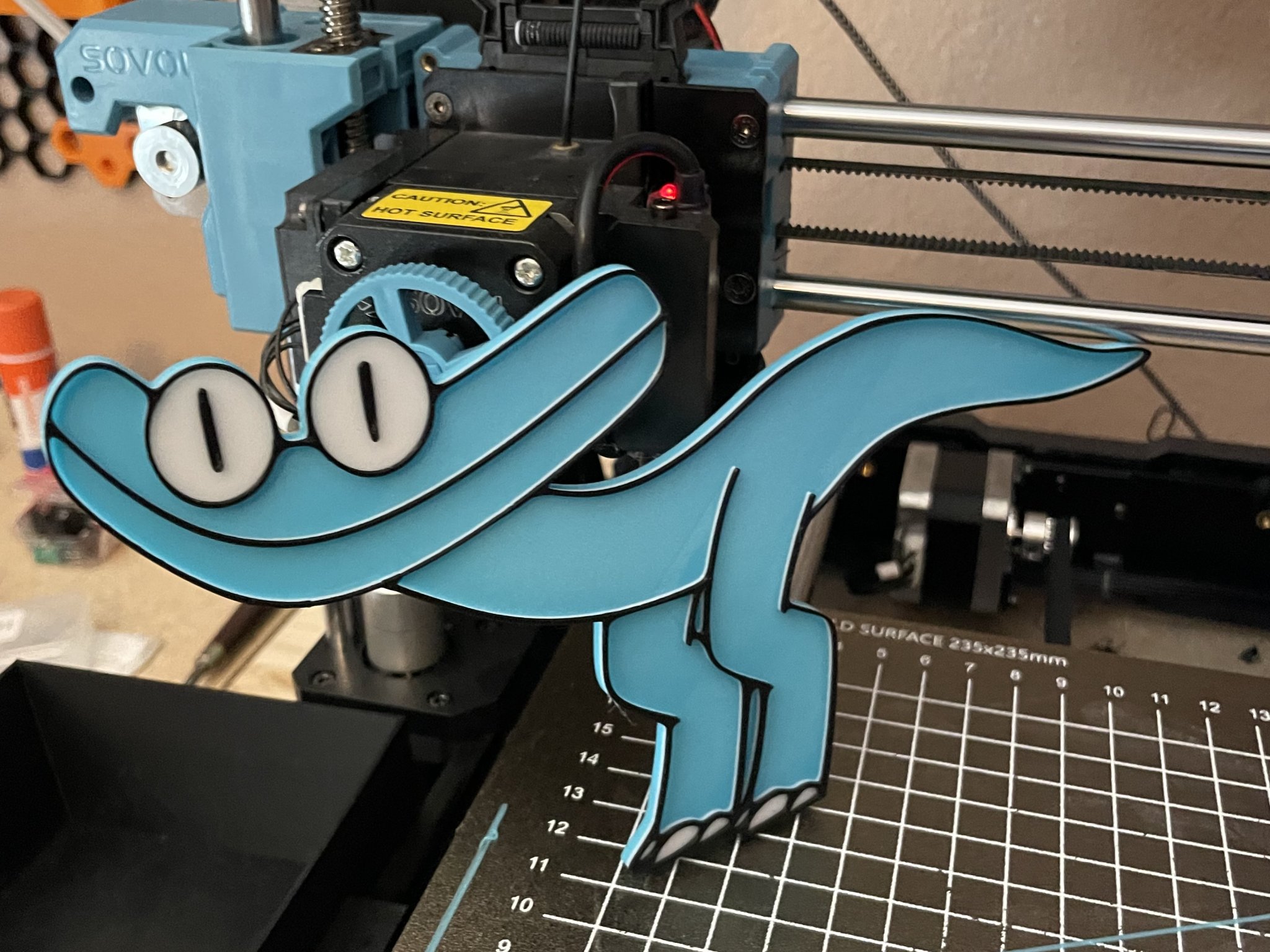 Mô hình plate 2D Cyan cho trò chơi Rainbow Friends