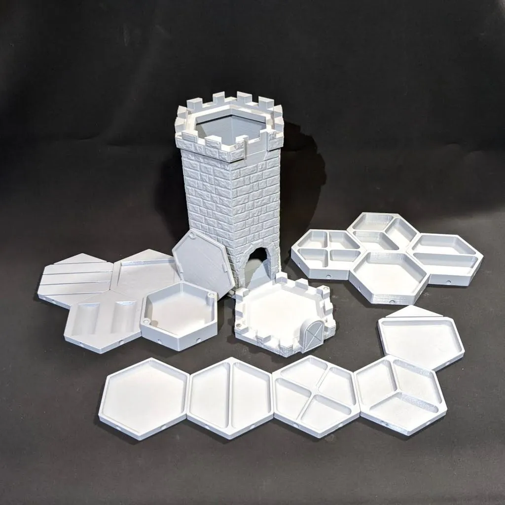 Tháp Xúc Xắc Đựng Khay Trò Chơi và Ly Uống