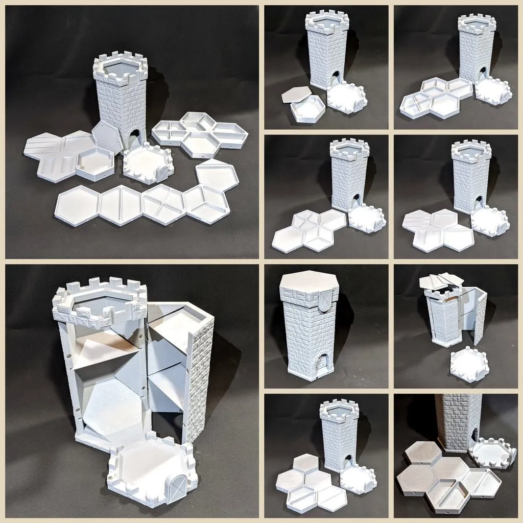 Tháp Xúc Xắc Đựng Khay Trò Chơi và Ly Uống