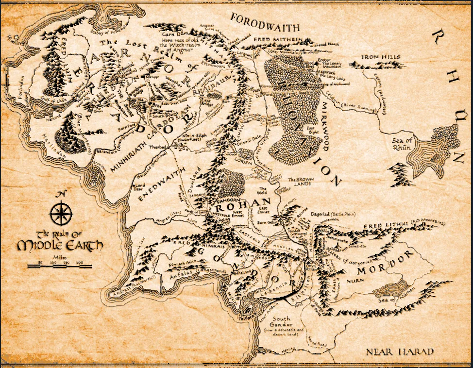 Bản đồ Trung Địa - Hueforge