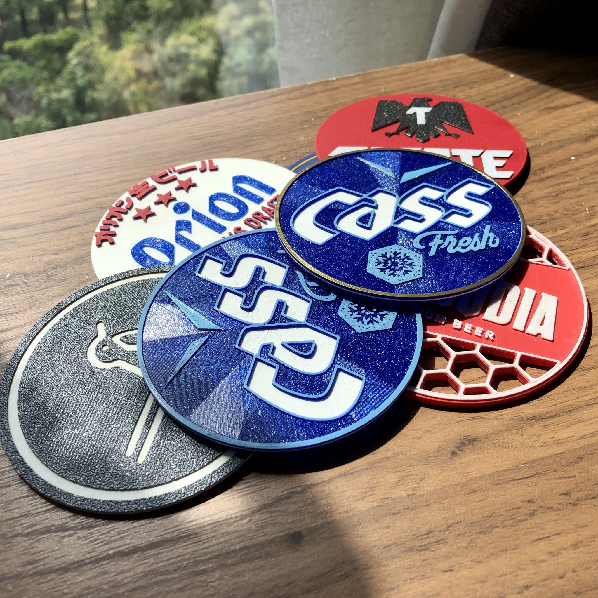 Lót ly bia Cass tại Hàn Quốc