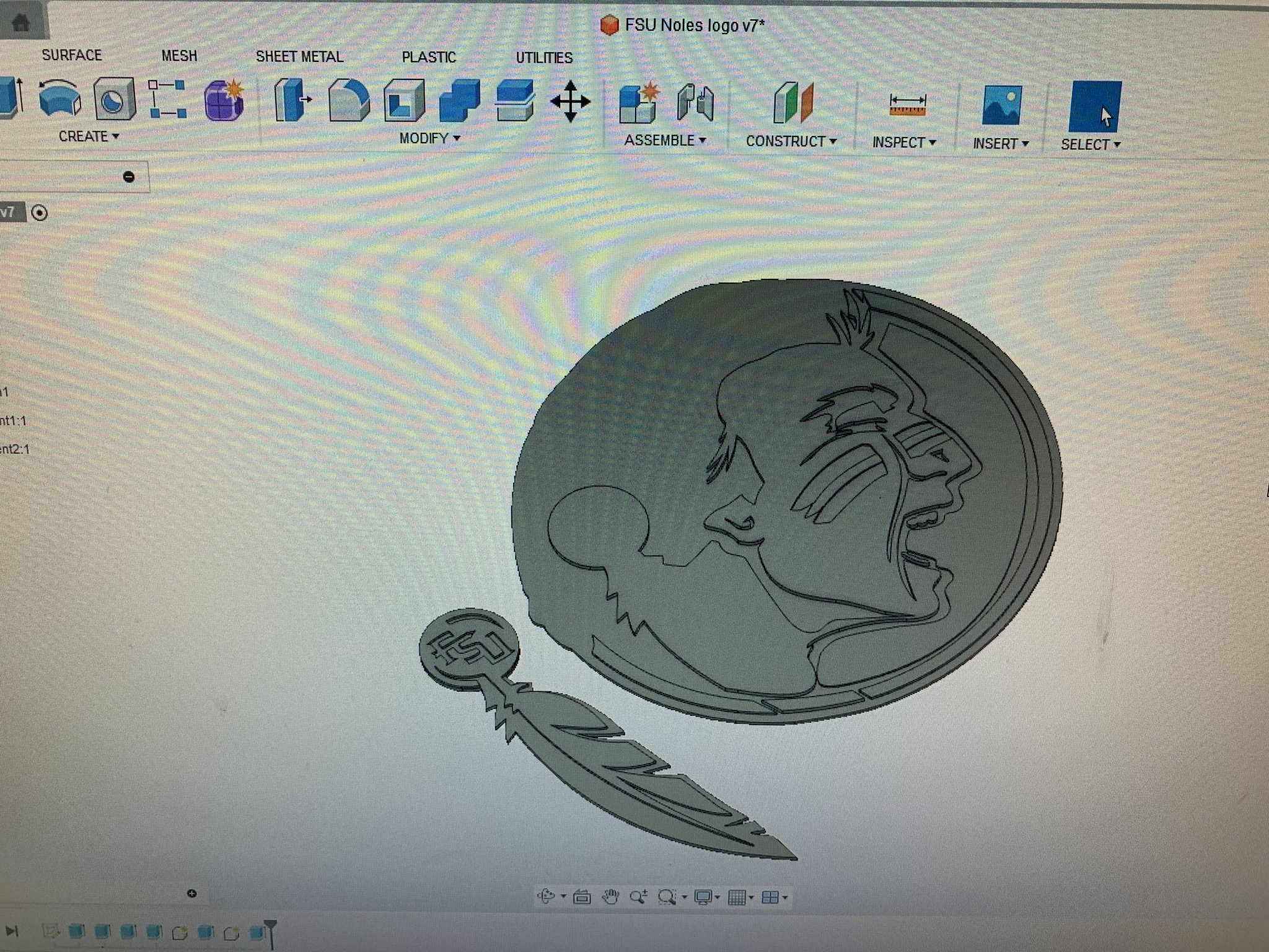 Biểu tượng 3D đội bóng Seminoles của Đại học Bang Florida