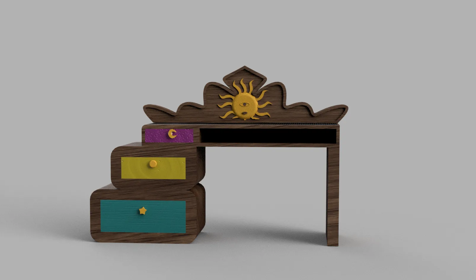 Bàn làm việc phong cách Whimsigoth huyền bí