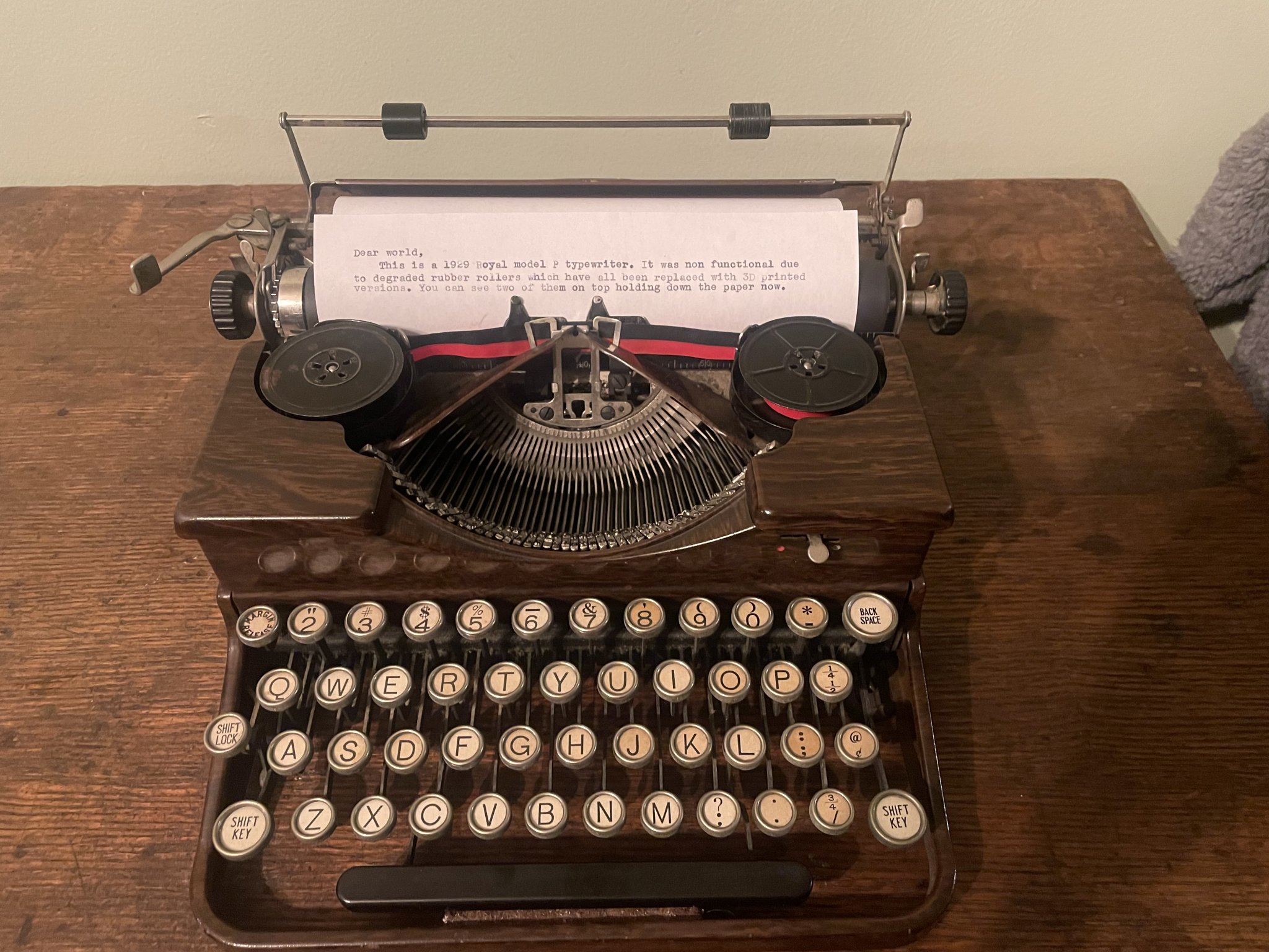 Con lăn thay thế cho máy đánh chữ Royal 1928 Model P