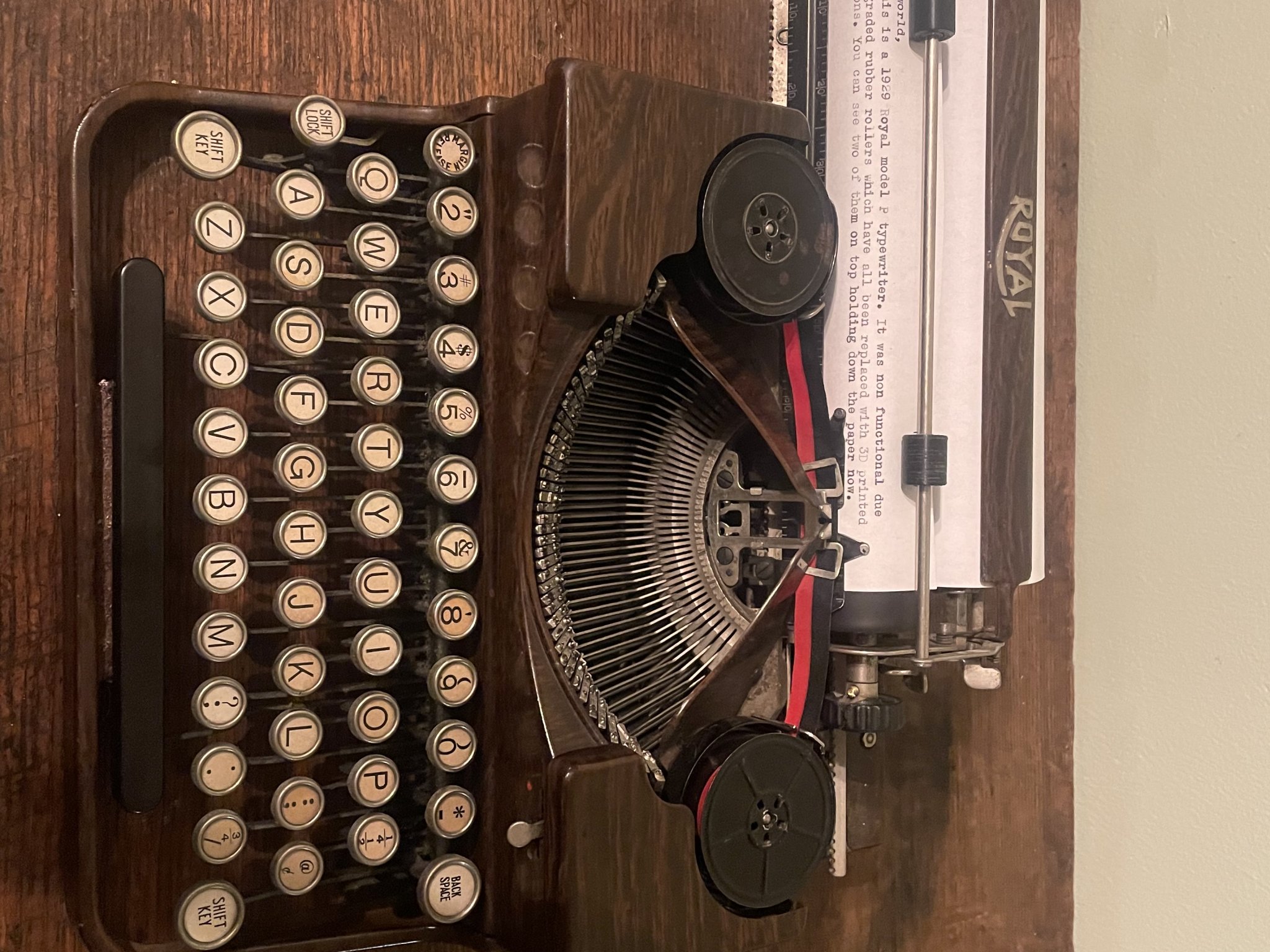 Con lăn thay thế cho máy đánh chữ Royal 1928 Model P