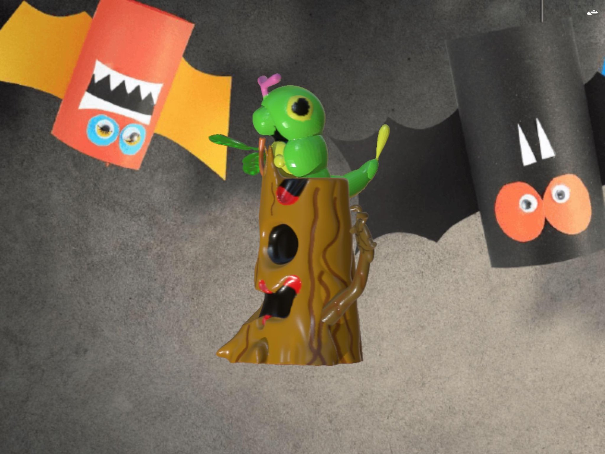 Caterpie trên gốc cây Halloween