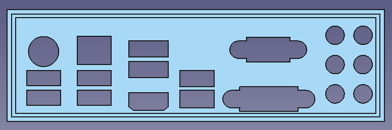Nắp che IO cho bo mạch chủ MSI z77a-g43