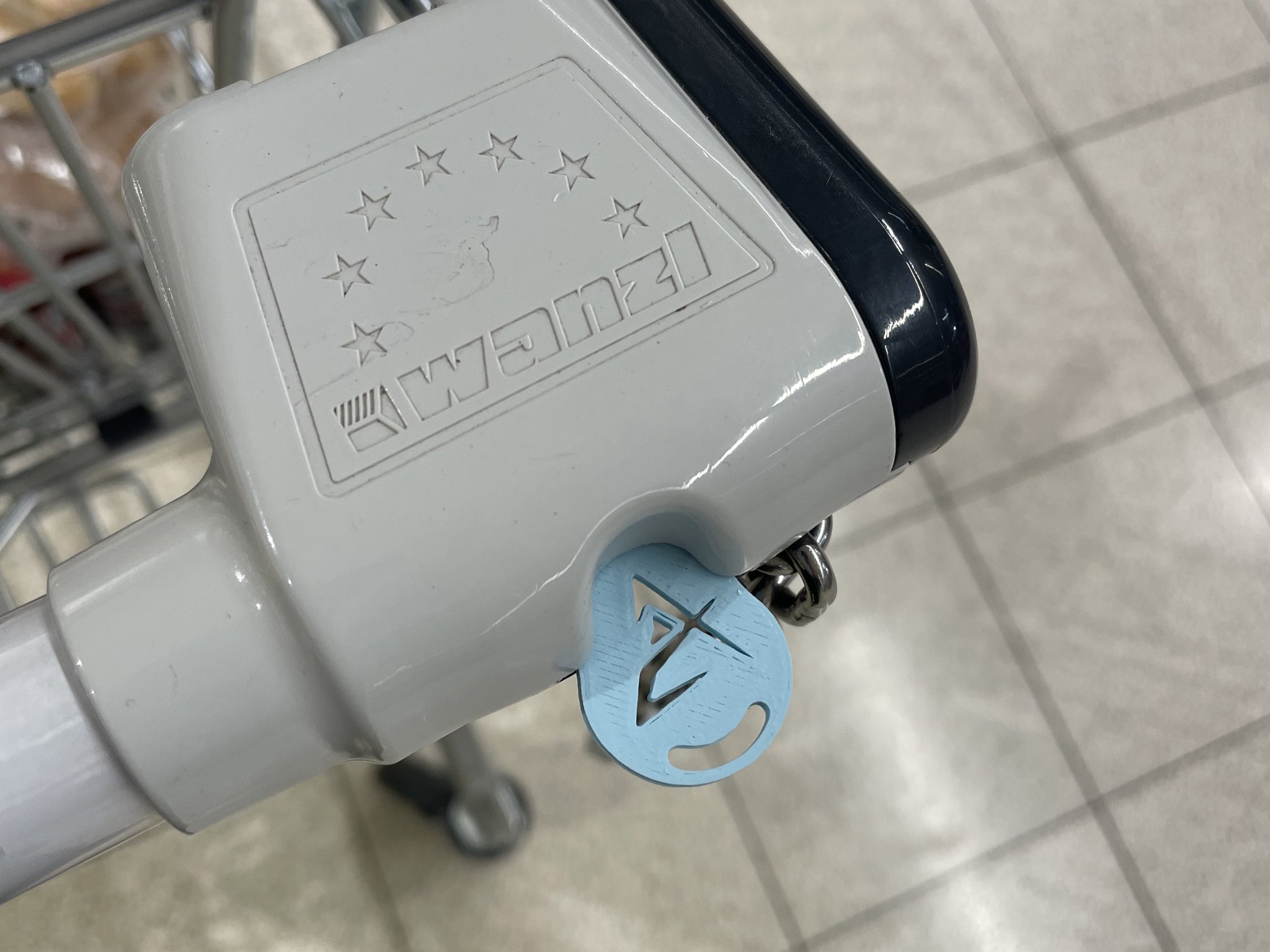 Tiền xu mở khóa giỏ hàng mua sắm châu Âu