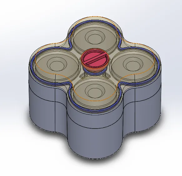 Hộp đựng bi trượt 608 cho 16 viên bi