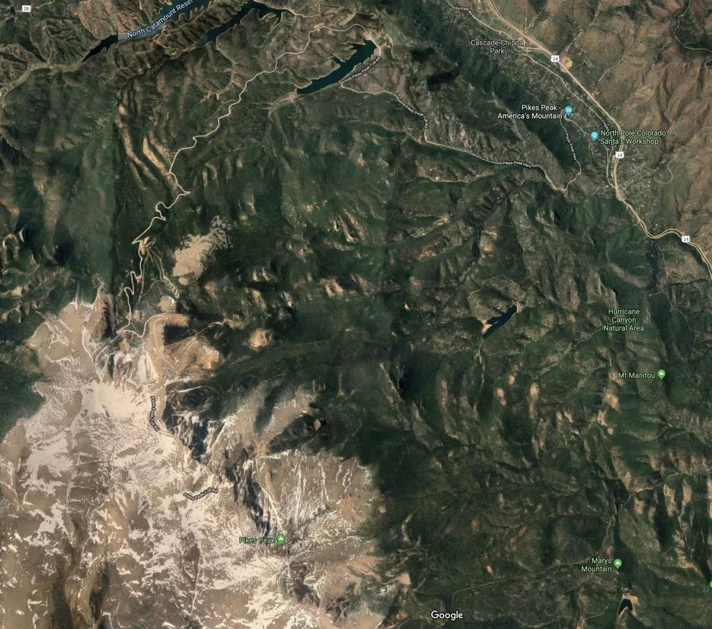 Bản đồ địa hình cuộc đua Pikes Peak International Hill Climb