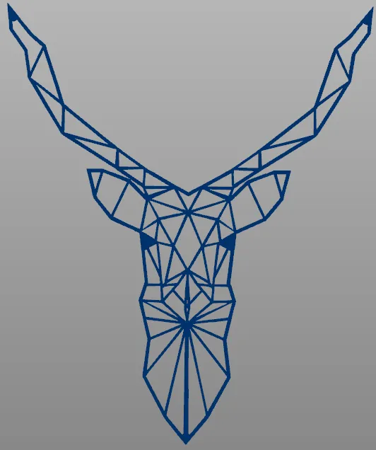 Nghệ thuật tường 2D hình con nai