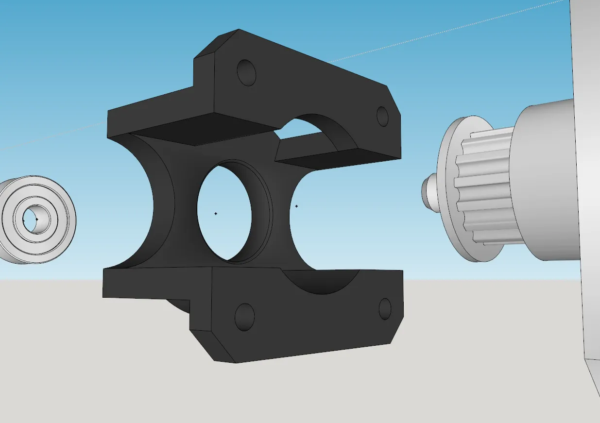 Giá đỡ bảo vệ trục Nema17 cho trục X máy in Creality CR-10