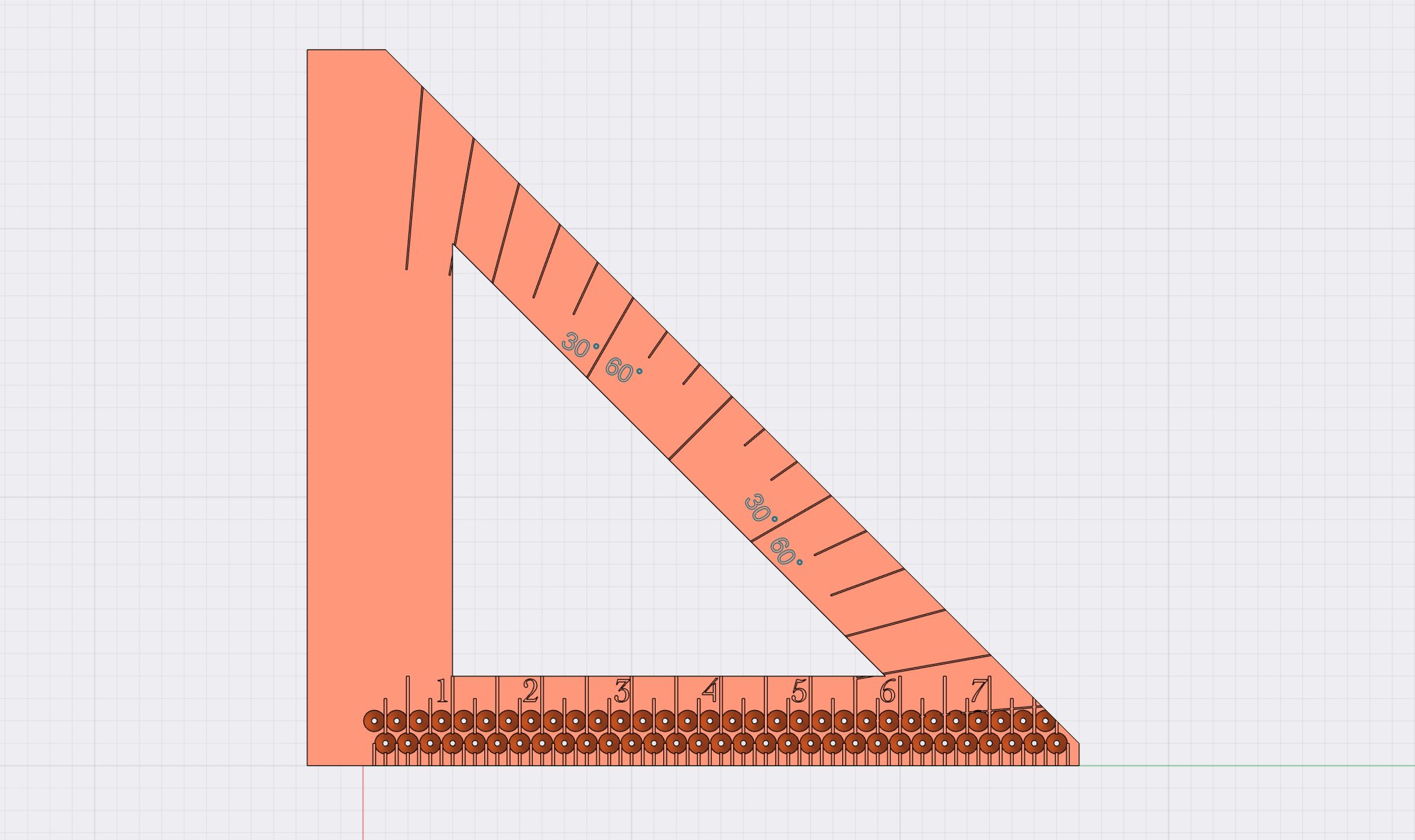 Thước vuông tốc độ với hướng dẫn cắt và góc