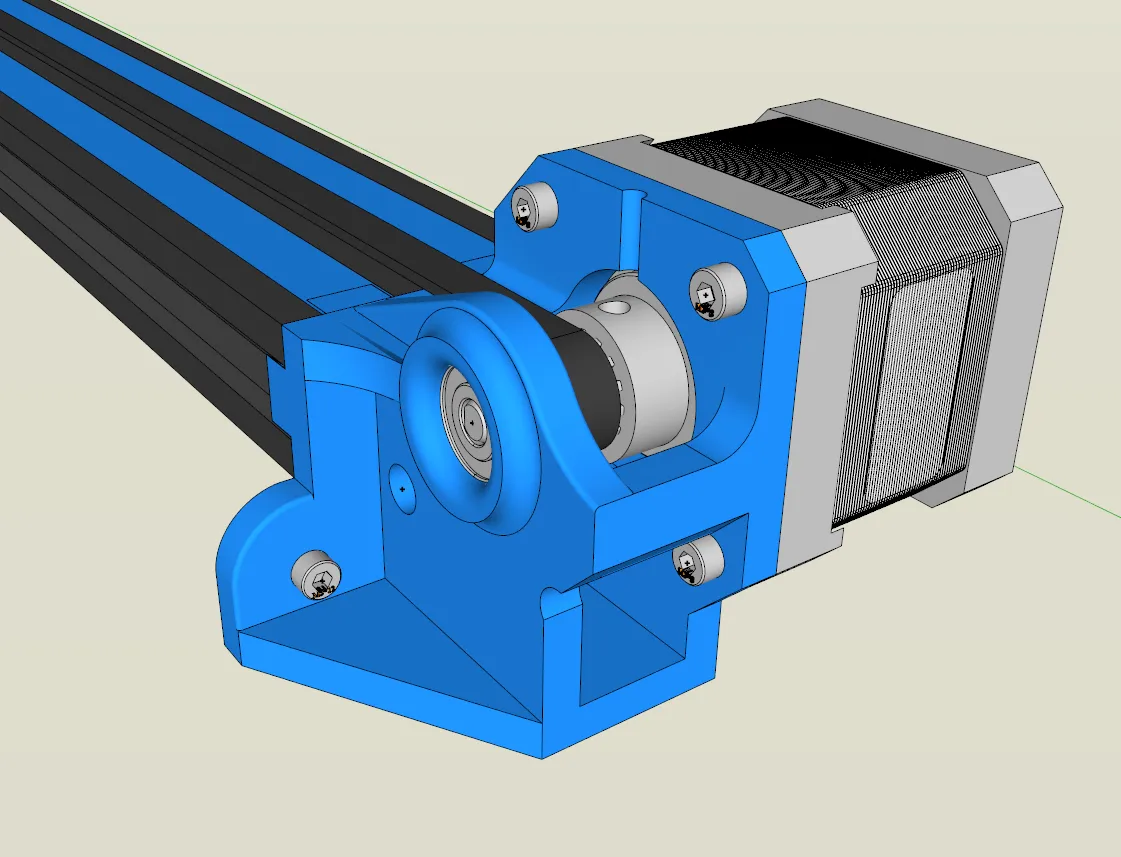 Giá đỡ và gia cố trục Nema17 cho trục Y máy in Creality CR-10