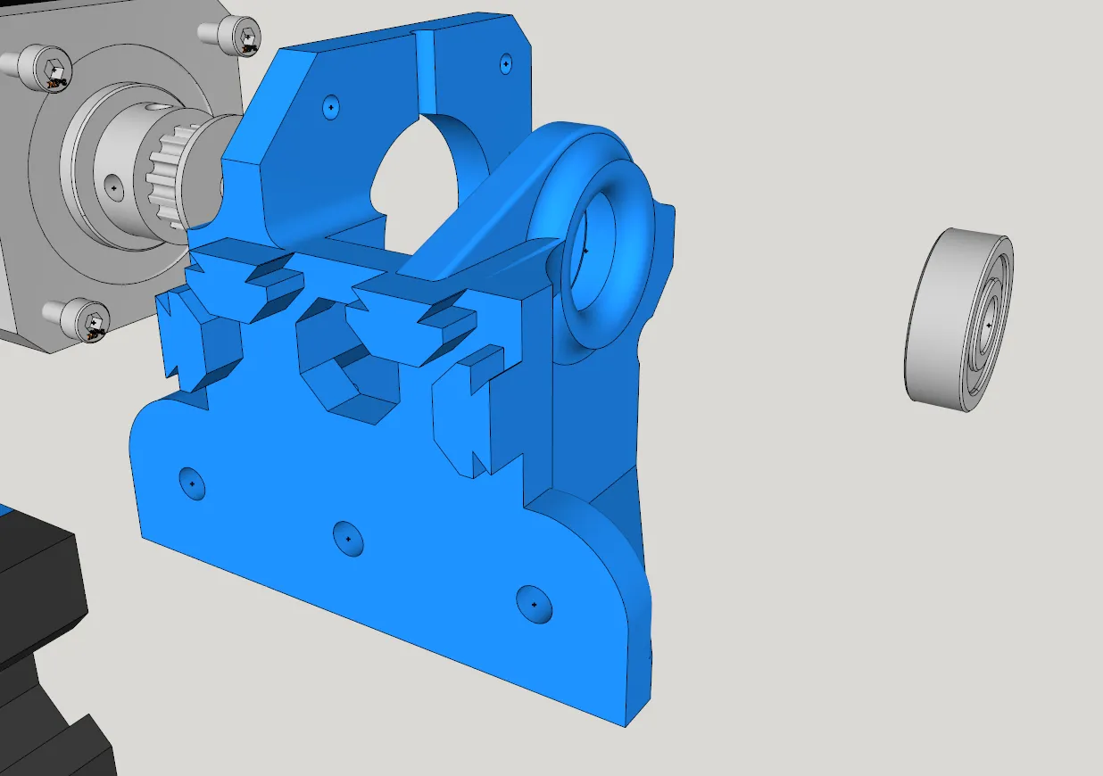Giá đỡ và gia cố trục Nema17 cho trục Y máy in Creality CR-10