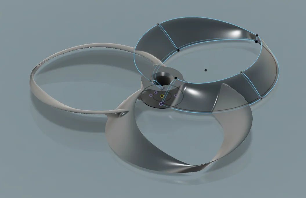 Cánh quạt toroidal ba vòng hoặc ba lưỡi cho drone FPV Cinewhoop