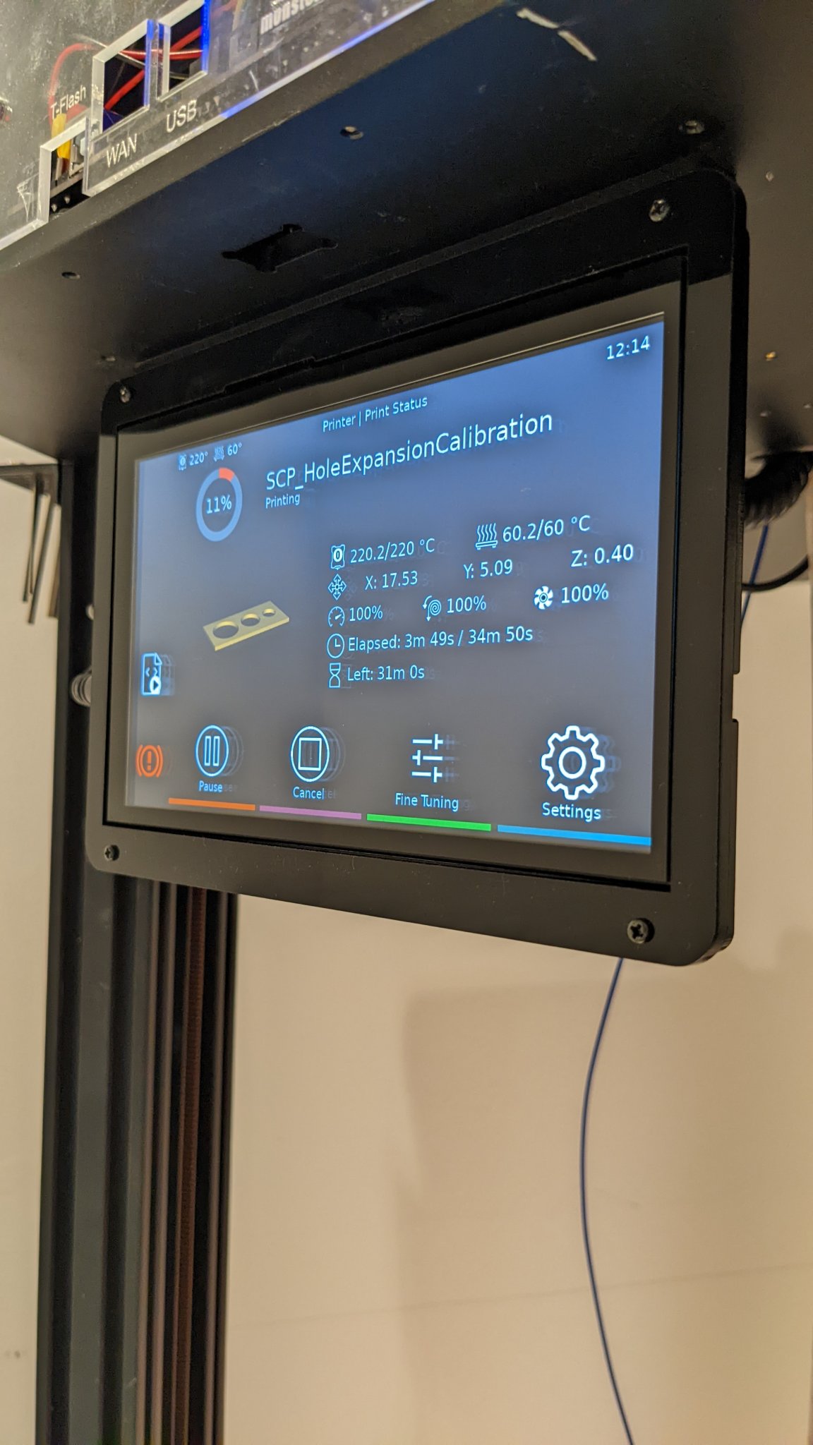 Giá đỡ màn hình cảm ứng 7 inch cho Raspberry Pi trên Tevo Little M...