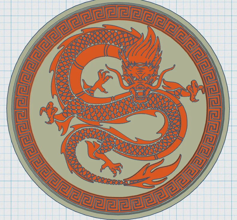 Đĩa lót ly rồng đơn giản 6