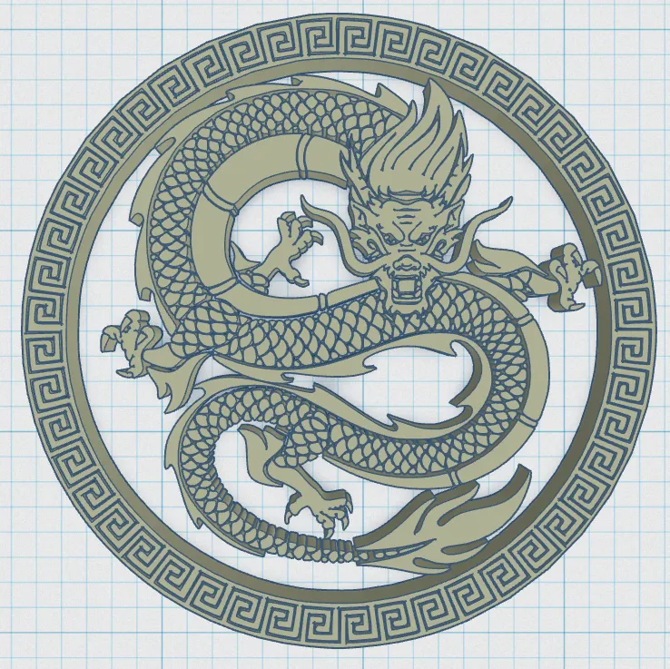 Đĩa lót ly rồng đơn giản 6