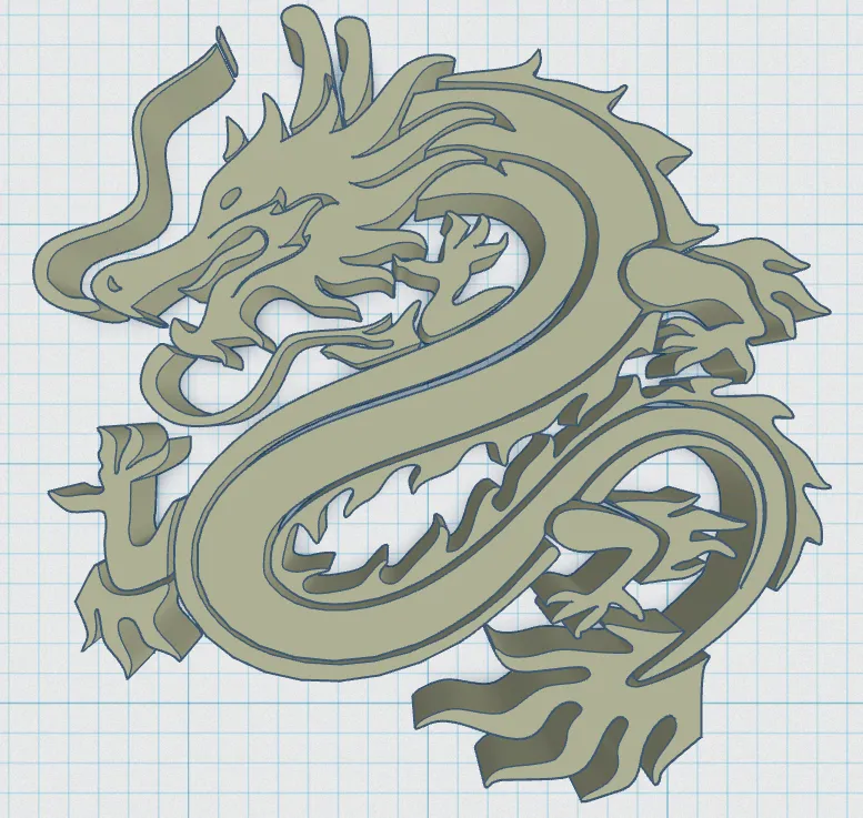 Đĩa lót ly hình rồng đơn giản