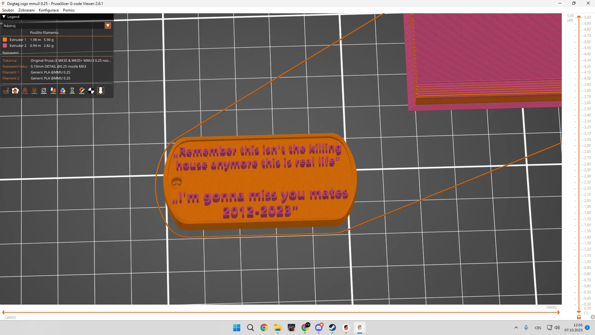 Móc khóa kỷ niệm cs:go với biểu tượng dog tag