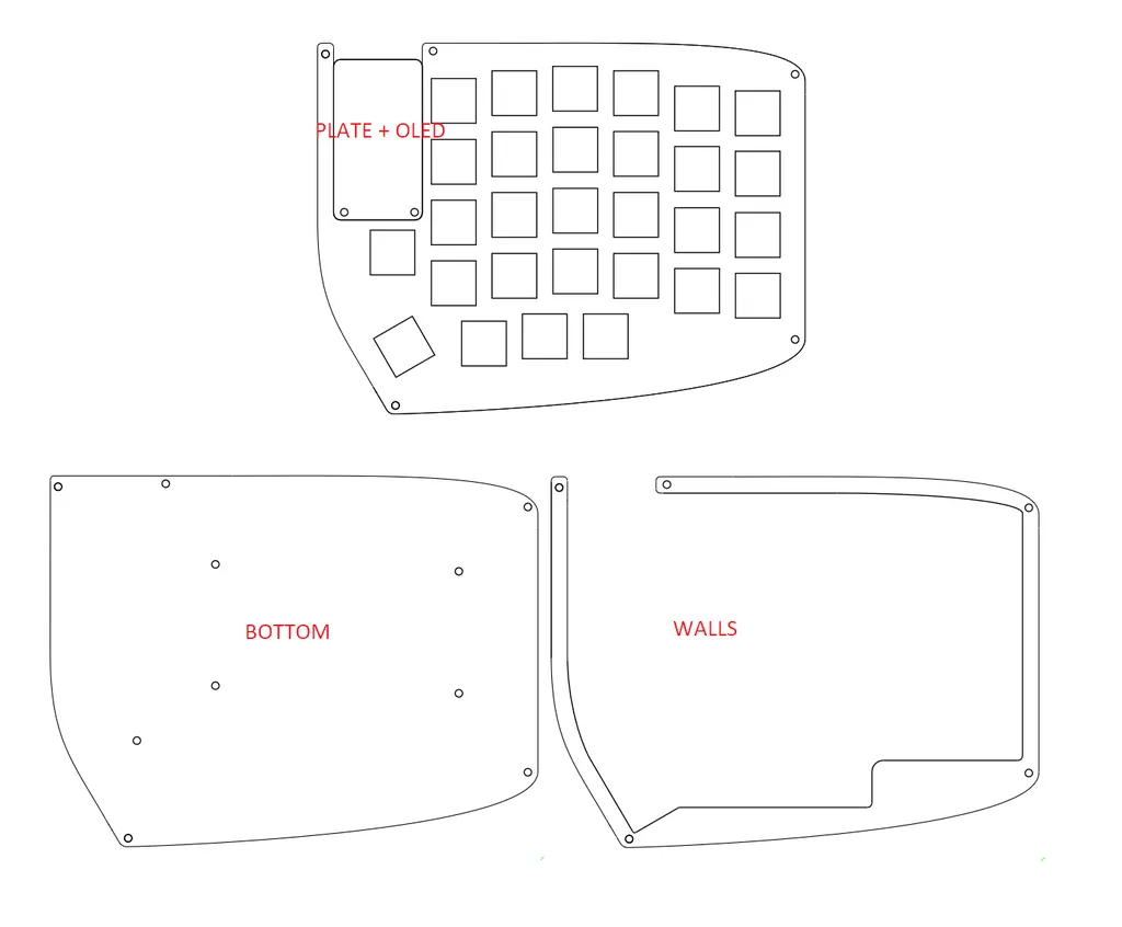 Vỏ Acrylic cho bàn phím Lily58 Pro