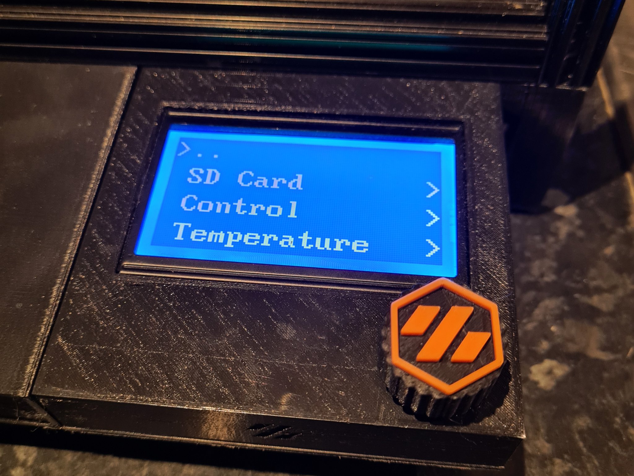 Núm điều chỉnh màn hình LCD với logo Voron