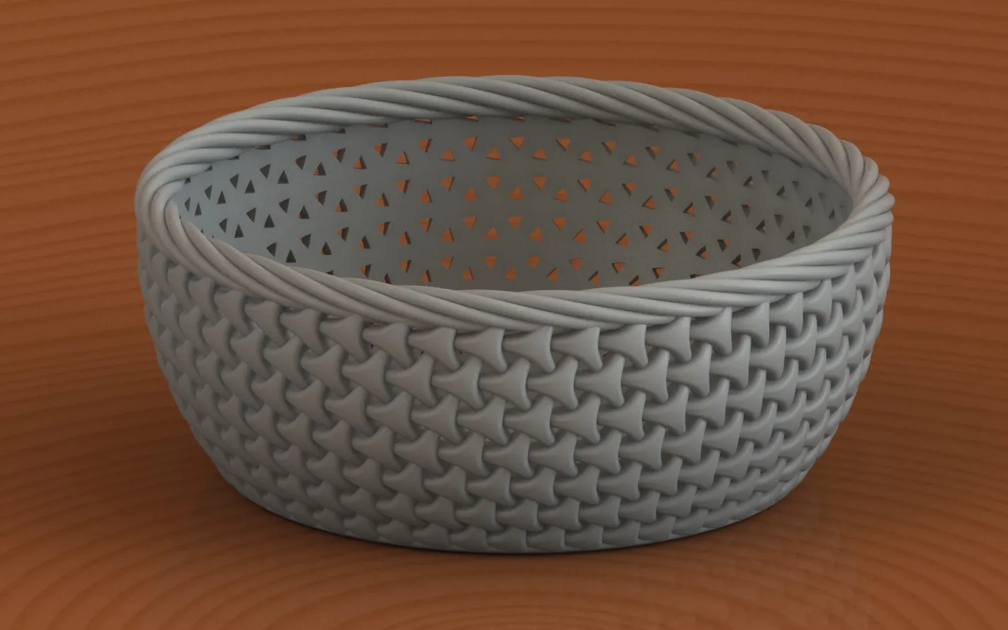 Giỏ đựng với kết cấu tinh xảo bên ngoài