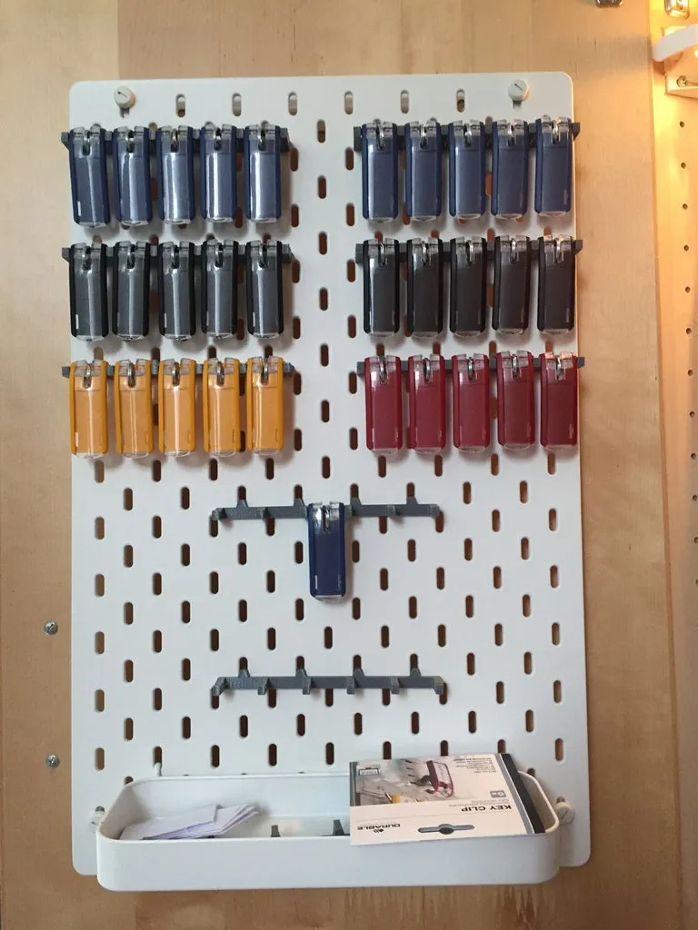 Giá đỡ "Key-Clip" bền cho bảng Skadis của Ikea