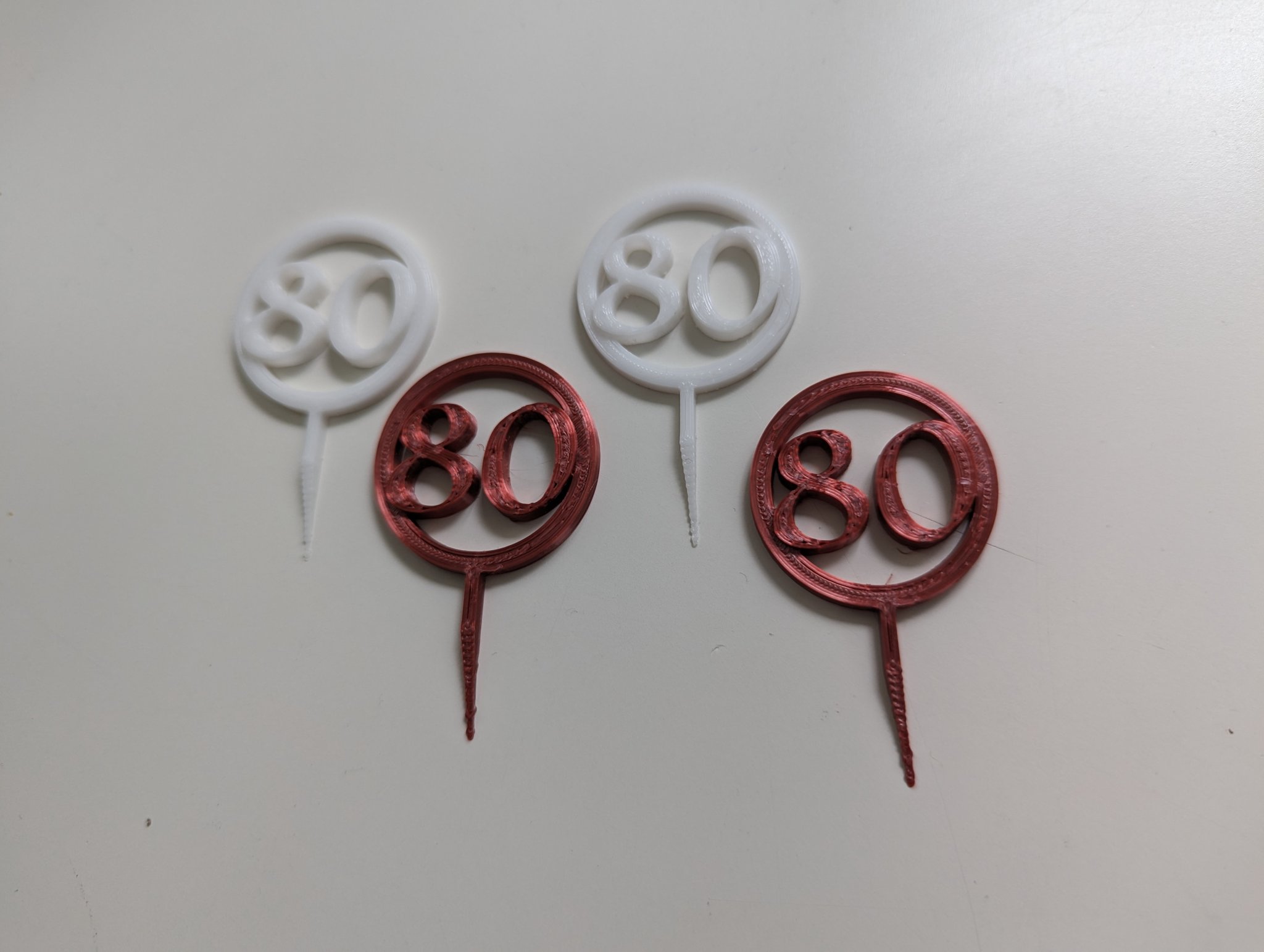 Nhãn dán sinh nhật 80 tuổi cho bánh và món ăn nhẹ