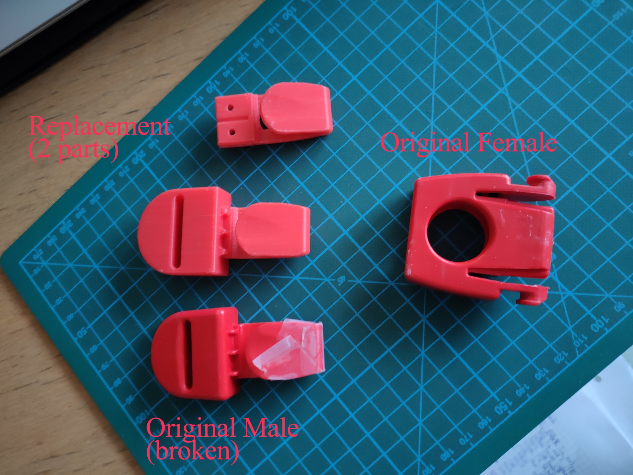 Thay thế móc dây an toàn cho ghế xe đạp trẻ em