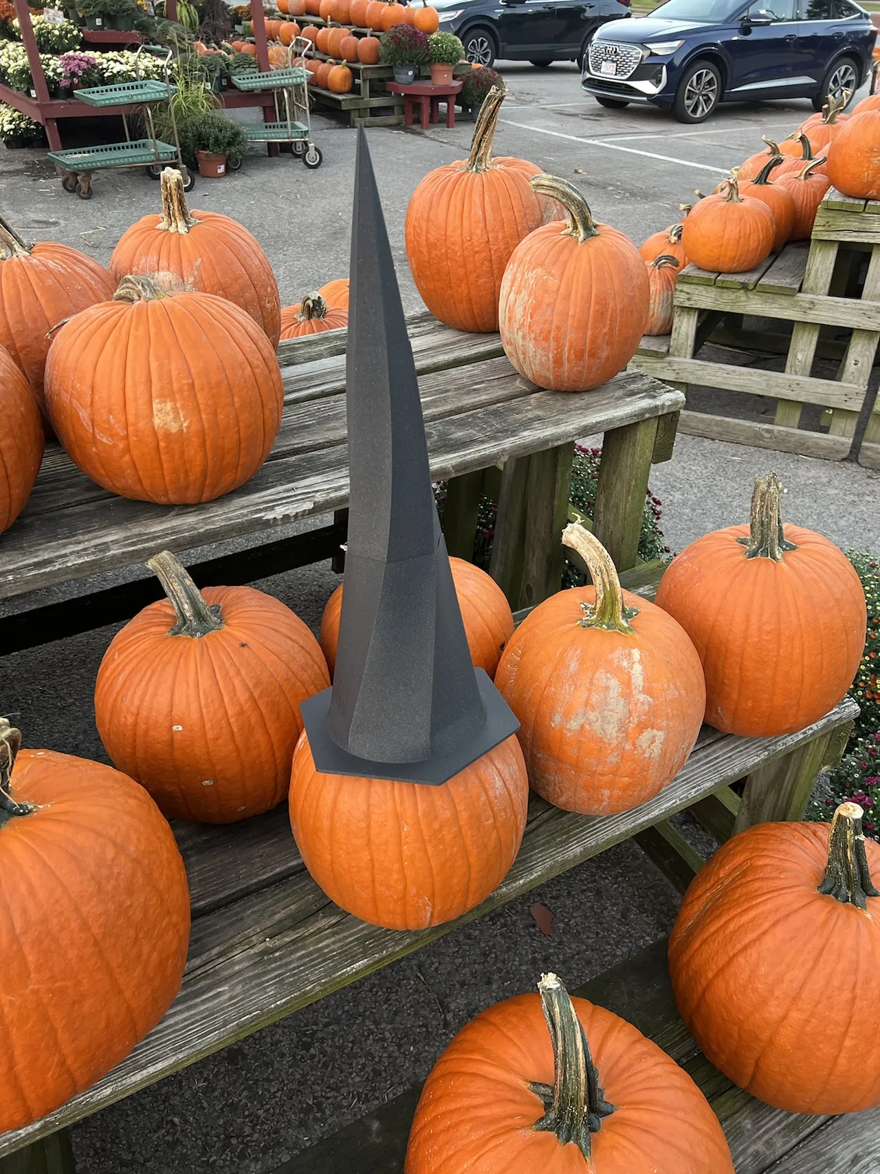 Mũ phù thủy gấp lại cho trang trí Halloween