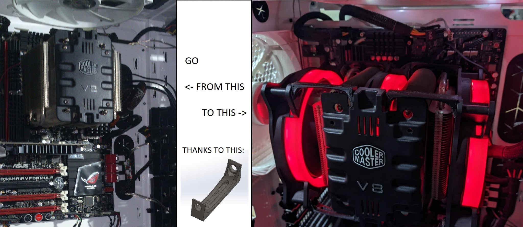 Tản nhiệt CPU Cooler Master V8 với quạt mở rộng