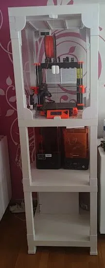 Kệ bảo quản và tổ chức máy in 3D với bàn Lack 645 mm