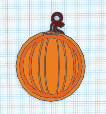 Móc khóa hình quả bí ngô màu cam