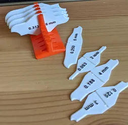 Bộ thước đo bán kính mét và inch