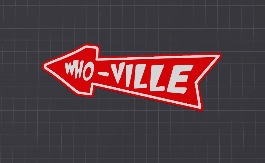 Biểu tượng biển hiệu Whoville trang trí cây thông Giáng Sinh