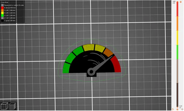 Đồng hồ đo vòng tua đa sắc màu