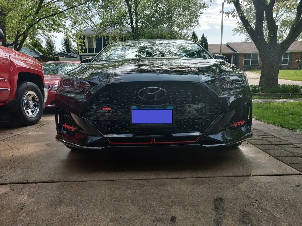 Xóa lưới thông gió trước cho Veloster Gen 2 mạ chrome