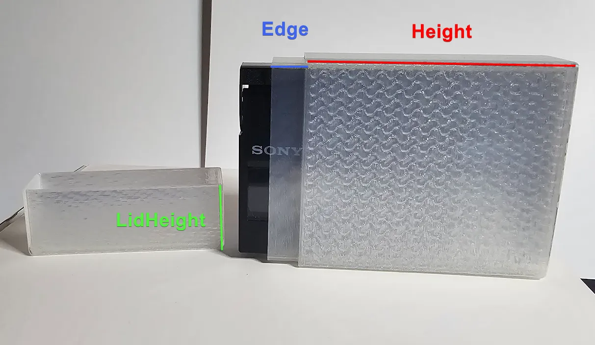 Hộp tham số đơn giản với nắp cao hơn cạnh