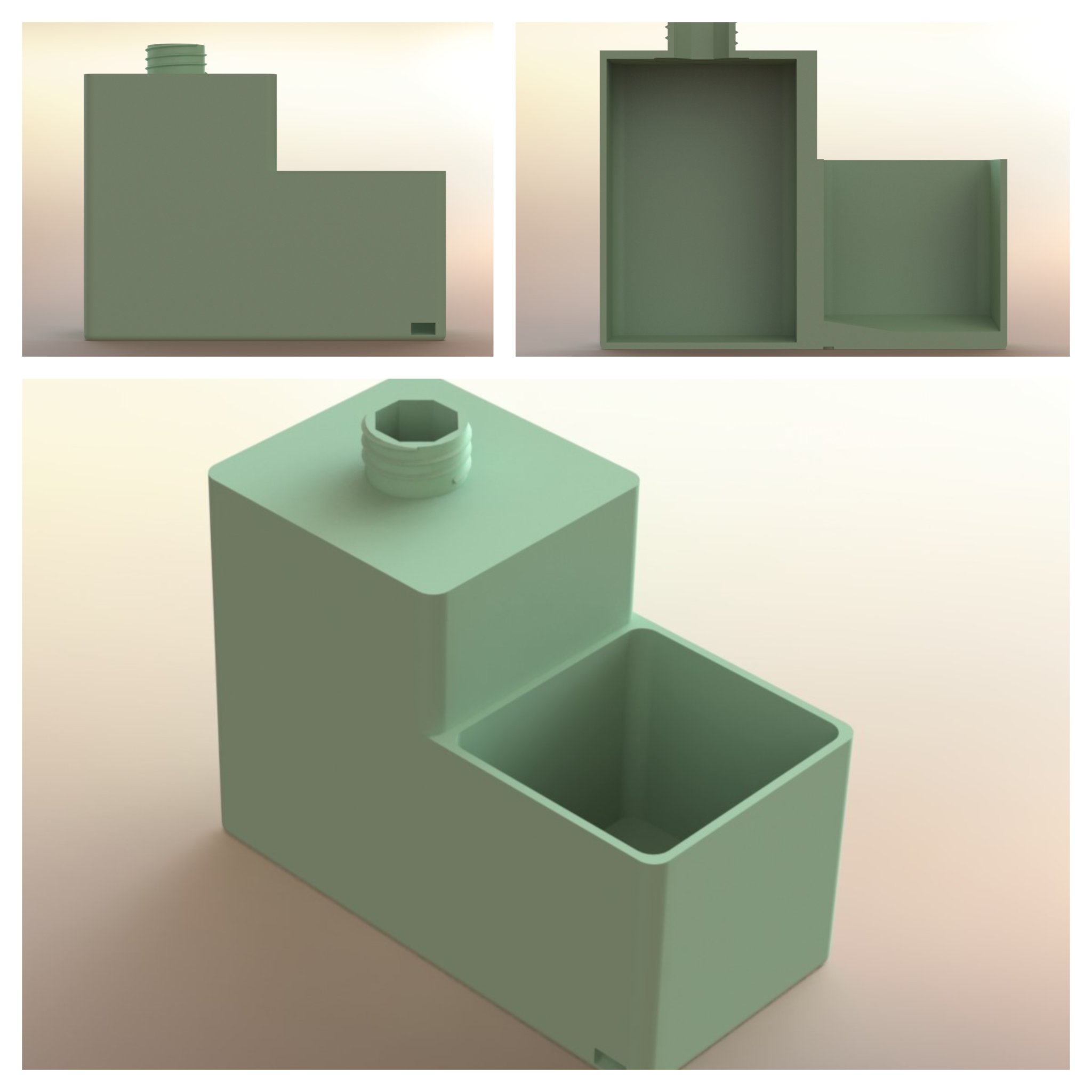 Bình đựng xà phòng và đĩa để bọt biển trong bếp